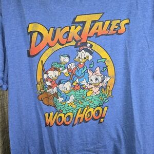 Disney Duck Tales Print Gray T shirt w/Short Sleeves Adult Size Large- Unisex
